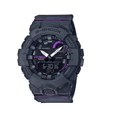 Casio G-Shock G’Squad Mobile Link Bluetooth Anadigi Black x Purple Accent Watch GMAB800-8ADR - Prestige