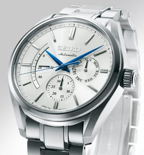 Seiko JDM Presage White Men's Stainless Steel Watch w/ Pow. Res. Indicator SARW021 - Prestige