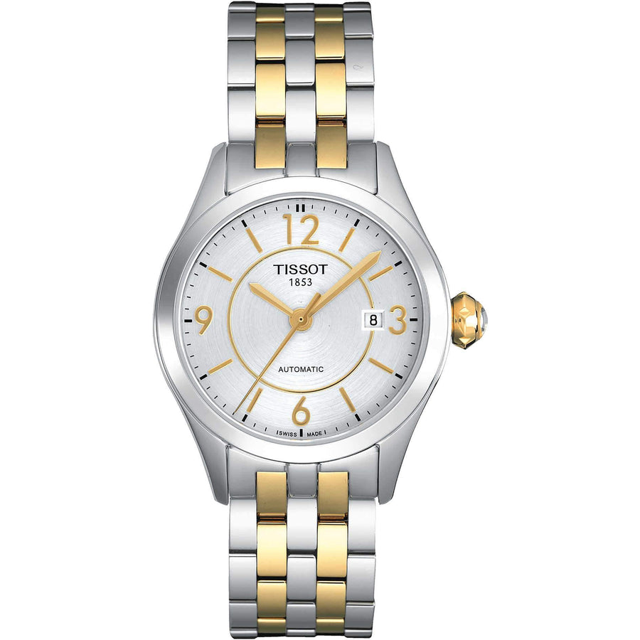 Tissot Swiss Made T-One 2 Tone Gold Plated Ladies' Automatic Watch T038.007.22.037.00 - Prestige