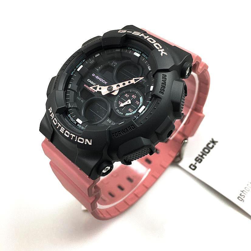 Casio G-Shock Sneaker S Series Analog-Digital Black x Pink Strap Ladies' Watch GMAS140-4ADR - Prestige