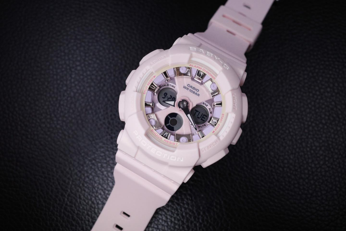 Casio Baby-G Anadigi Icey Pastel Peach Watch BA130WP-4ADR - Prestige